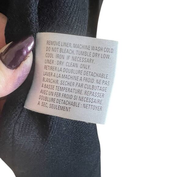 Talbots size 18 women’s long coat with removable liner, black - Picture 9 of 12